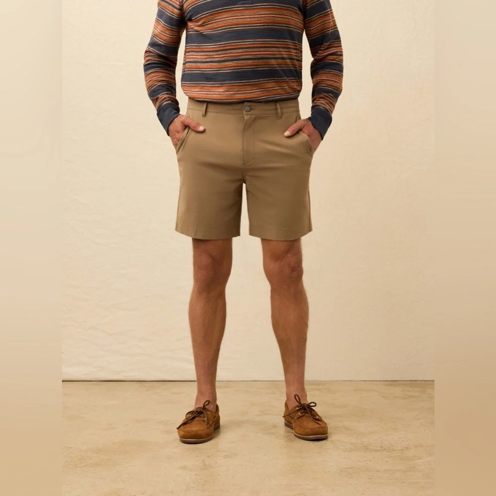 Faherty Men’s All Day Classic Fit Shorts in Island Brown Size 35